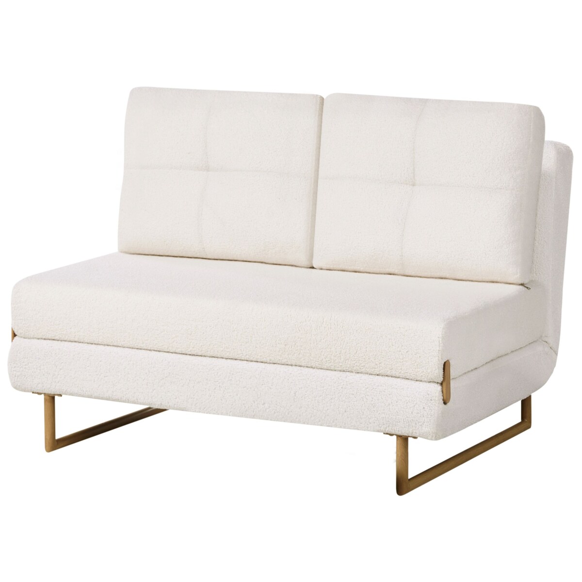 Sofa rozkładana dla 2 osób JERSLEV Boucle Złamana biel