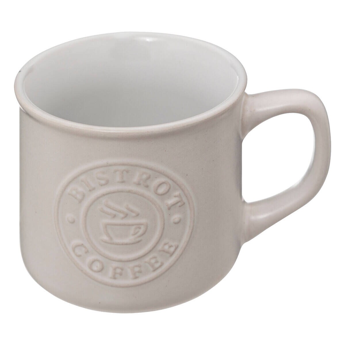 4 kubki ceramiczne na metalowym stojaku LEO, 140 ml