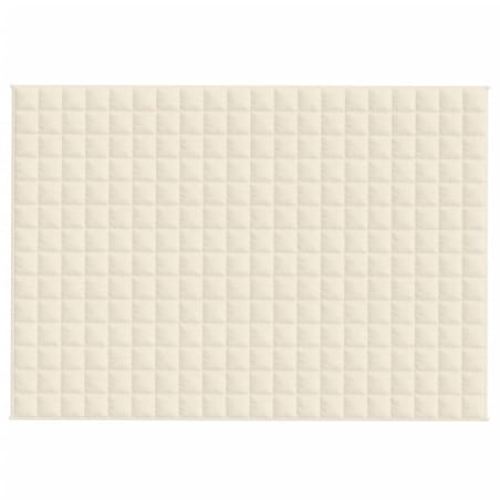 vidaXL Koc obciążeniowy, kremowy, 140x200 cm, 10 kg, tkanina