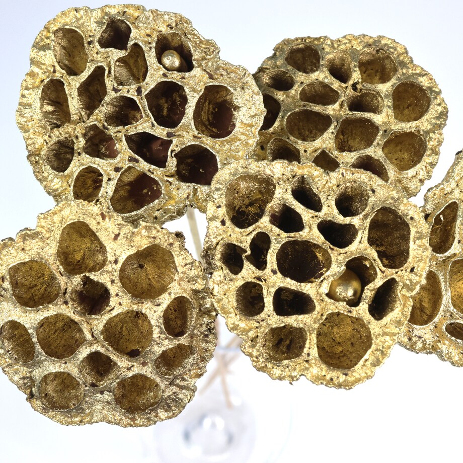 Kwiat Lotosu złoty 3szt.