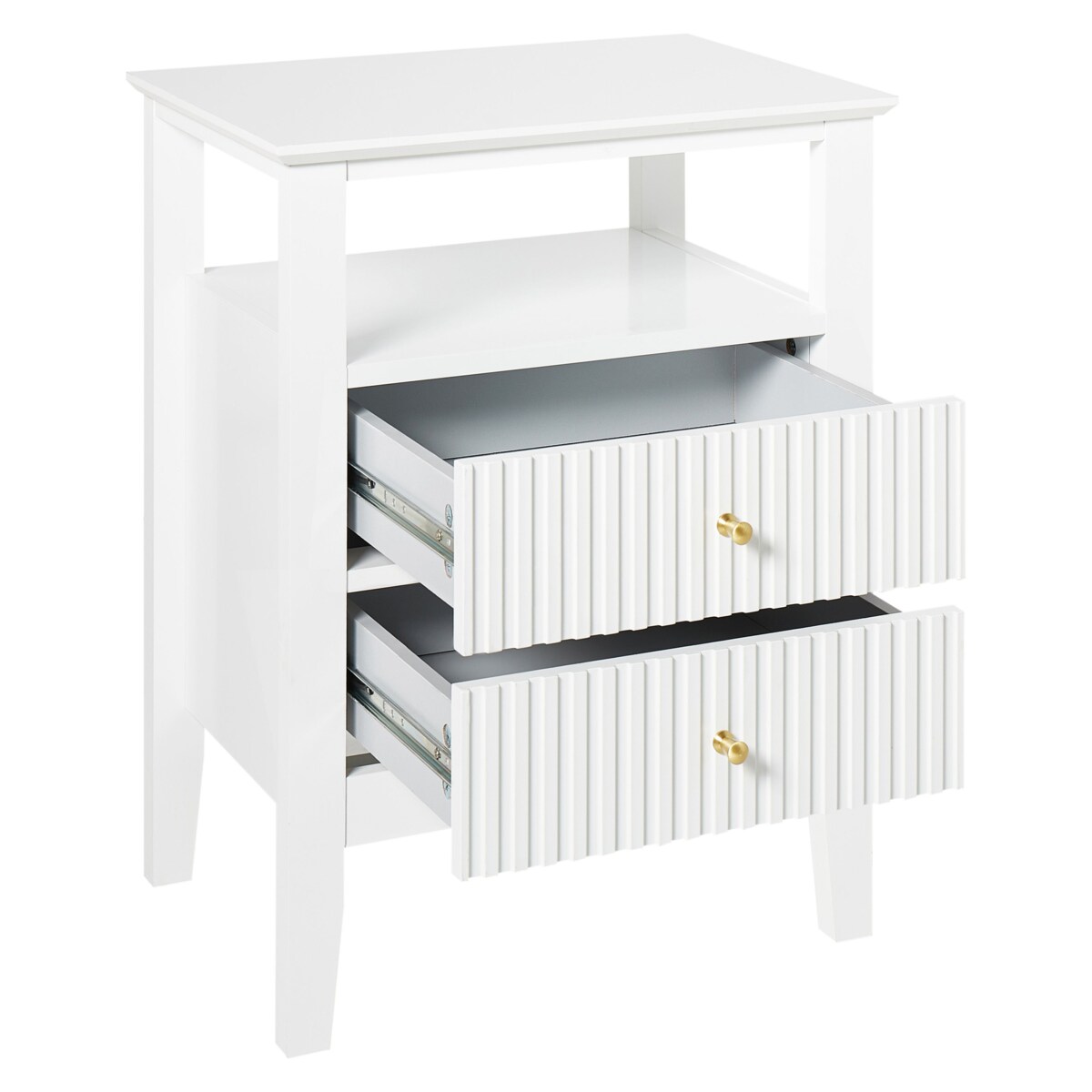 Szafka nocna 2 szuflady Biały ASSISI