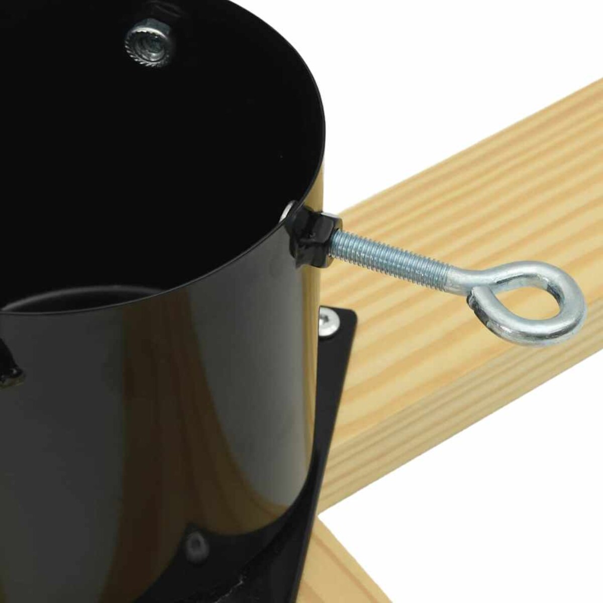 vidaXL Stojak na Choinkę Czarny 50 x 50 x 16 cm Lite drewno sosnowe