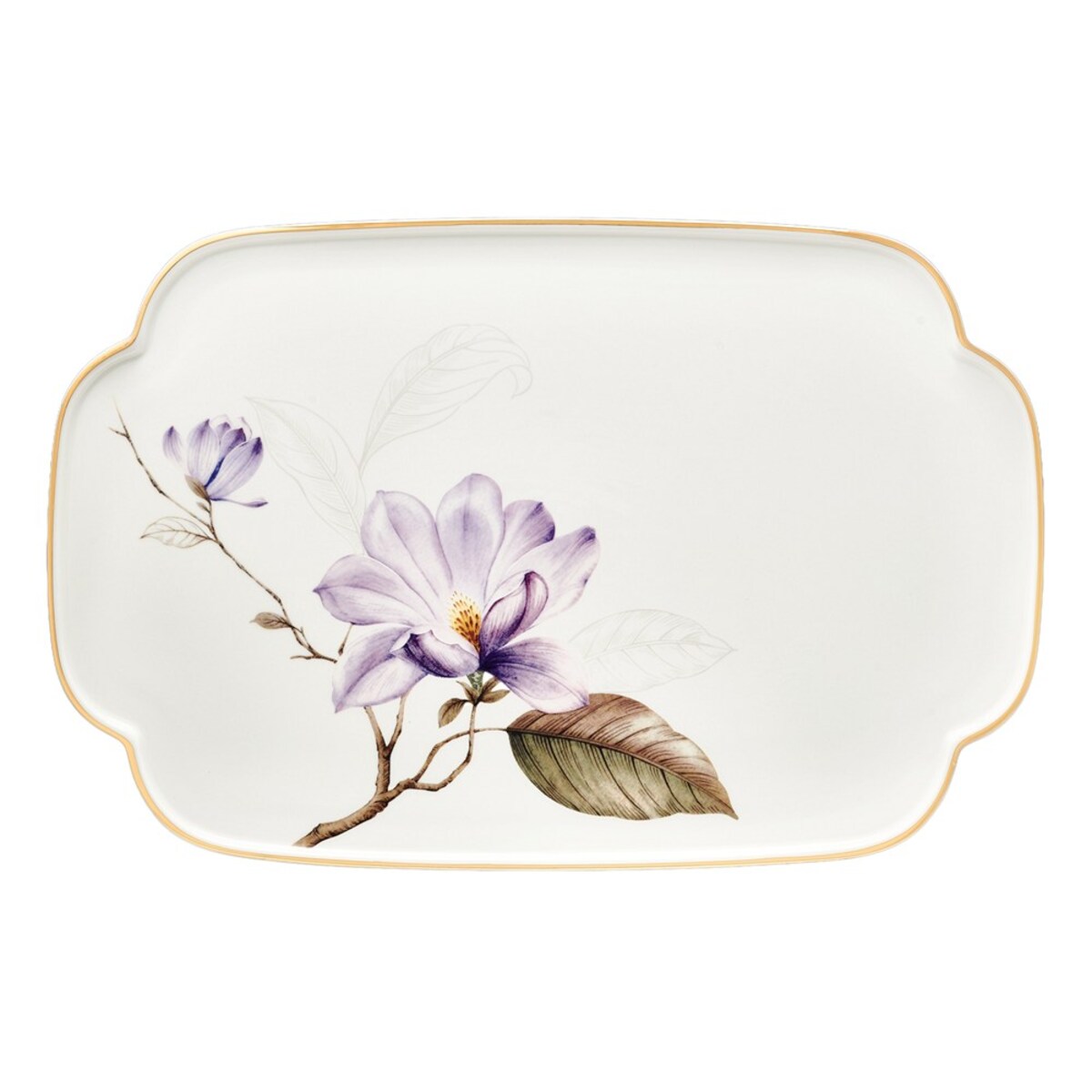 VILLA ITALIA Patera do ciasta porcelanowa Talerz 31,5 x 20,5 cm SECRET of SPRING