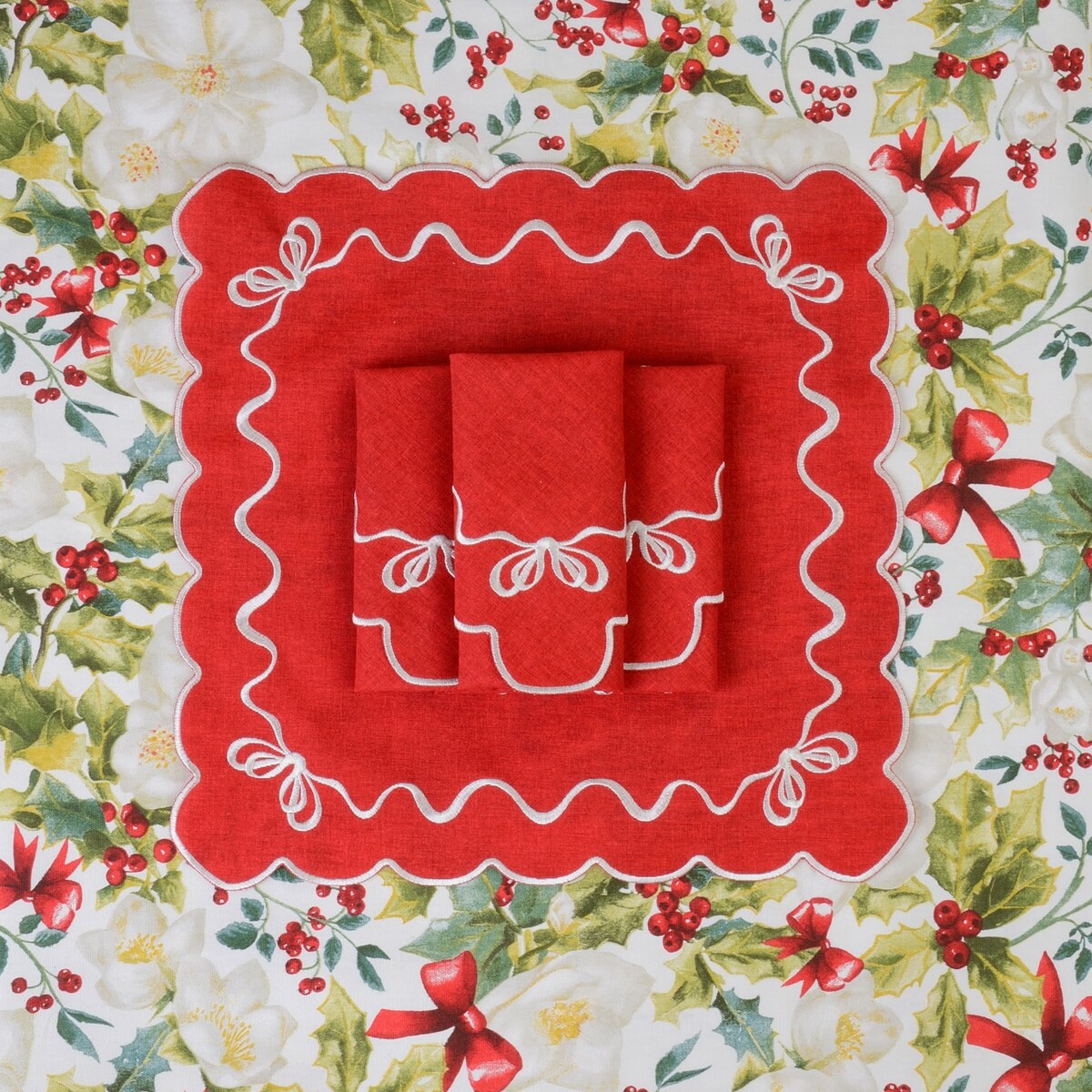 Bieżnik świąteczny Very Holly Christmas – 50 × 150 cm