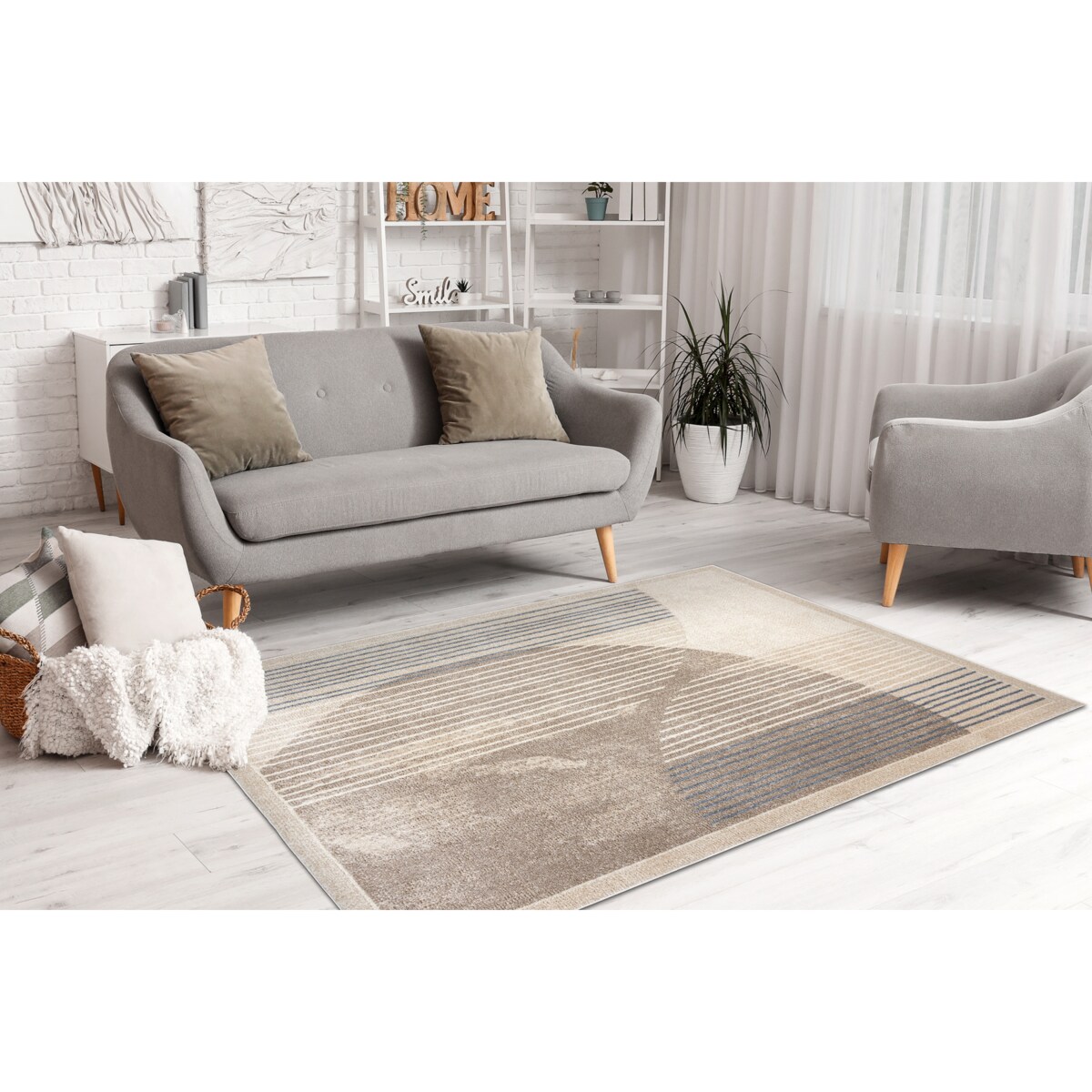 Dywan FUSION 0815 krem / beż - Geometryczny, 180x270 cm