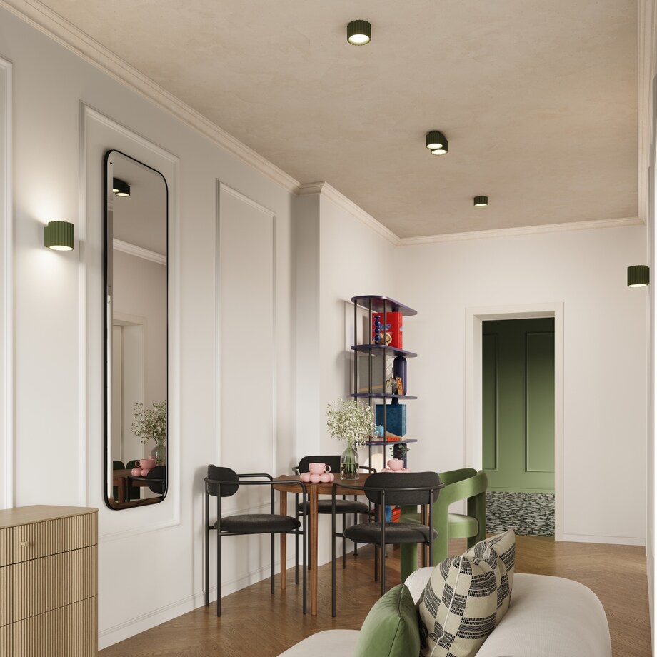 Plafon AURA 1 zielony oliwkowy Gx53