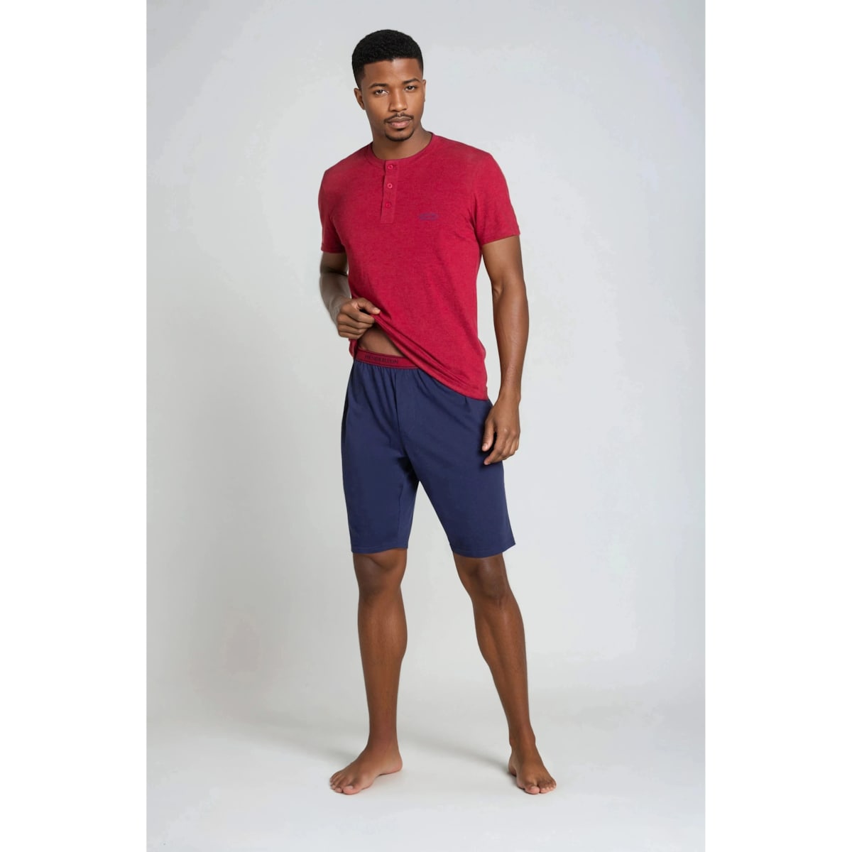 Piżama Dune 38879-33X Czerwono-Granatowa Czerwono-Granatowy, XXL