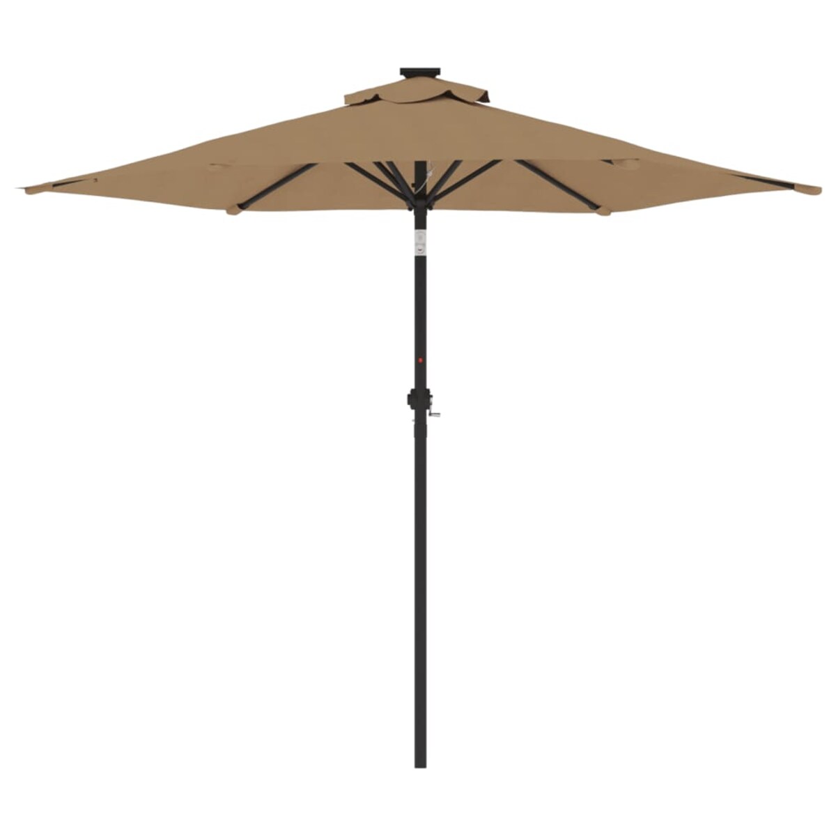 vidaXL Parasol ogrodowy na stalowym słupku, taupe, 225x225x212 cm