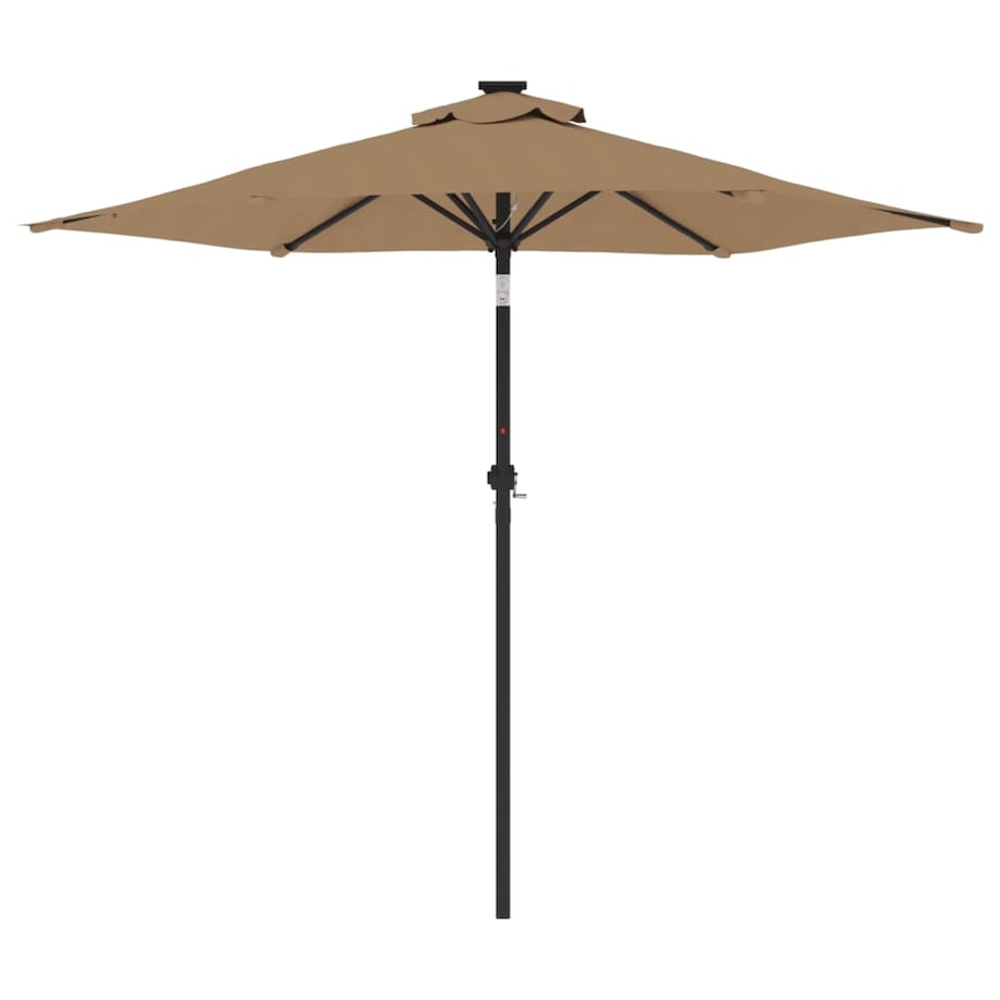 vidaXL Parasol ogrodowy na stalowym słupku, taupe, 225x225x212 cm