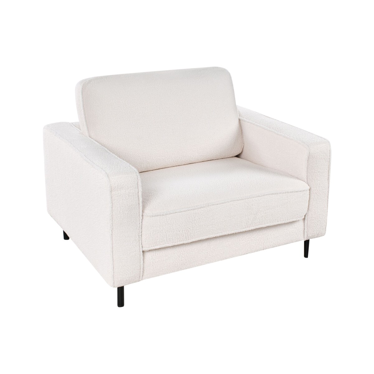 Fotel SAVALEN Boucle Biały