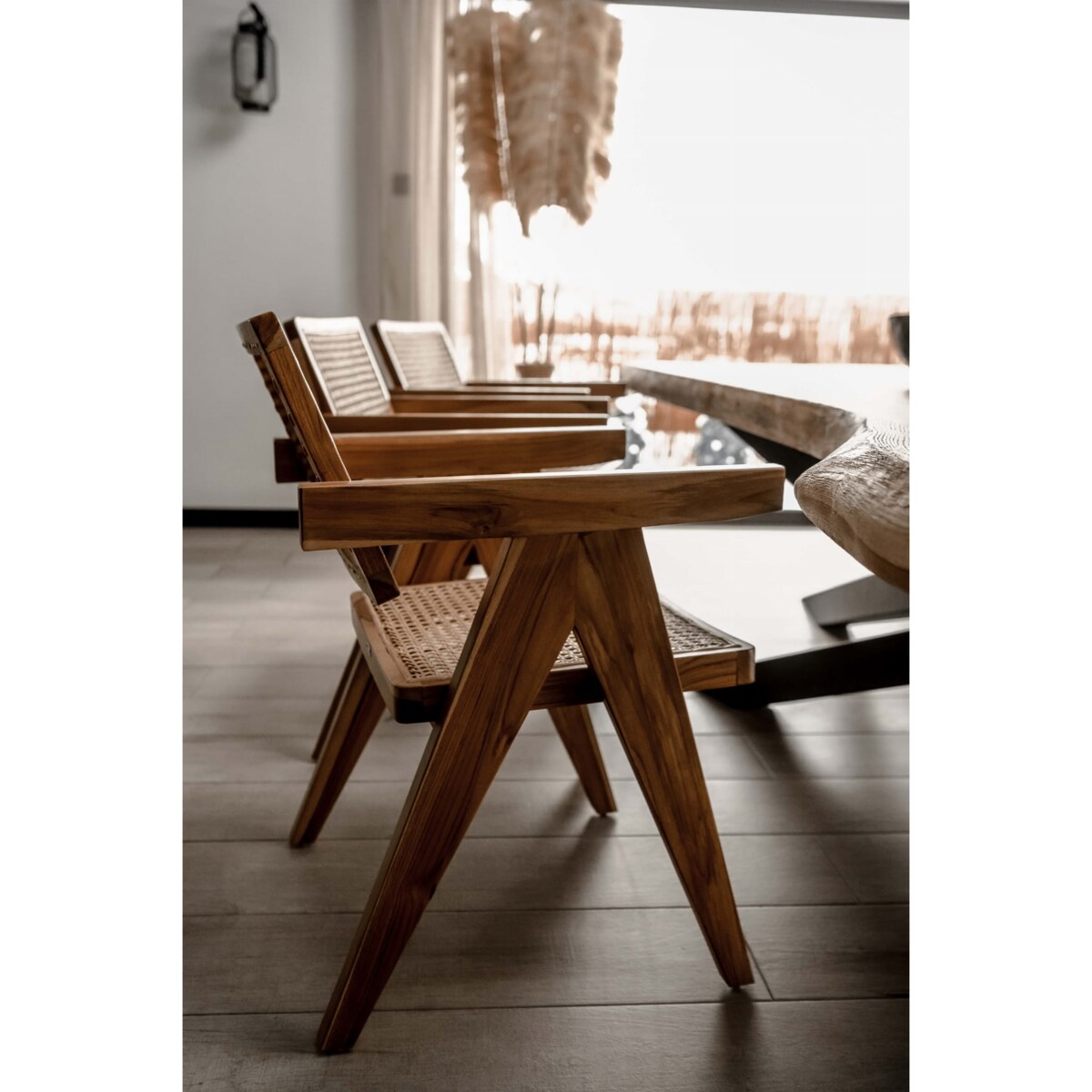 FOTEL DREWNIANY JOY BRĄZOWY 4 SZT