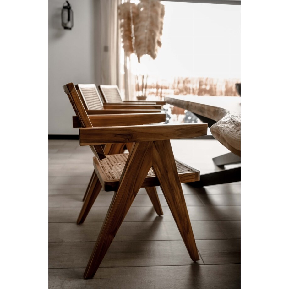 FOTEL DREWNIANY JOY BRĄZOWY 4 SZT