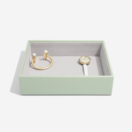 Szkatułka na biżuterię Stackers open classic zieleń szałwiowa