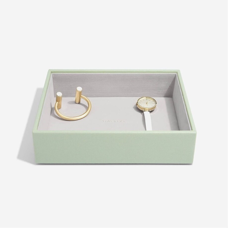 Szkatułka na biżuterię Stackers open classic zieleń szałwiowa