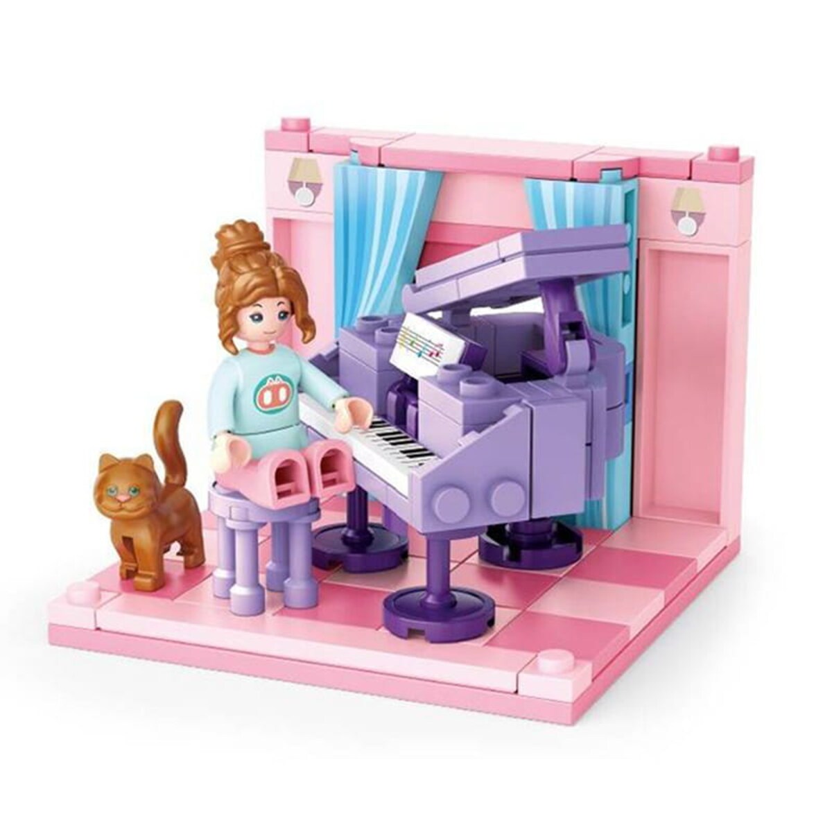 POKÓJ MUZYCZNY - mini pokoik klocki - Sluban - 111 elementów