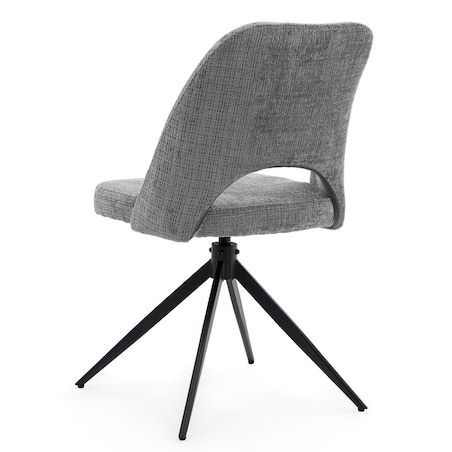 Krzesło obrotowe tapicerowane MILO II ciemny szary do salonu jadalni kuchni