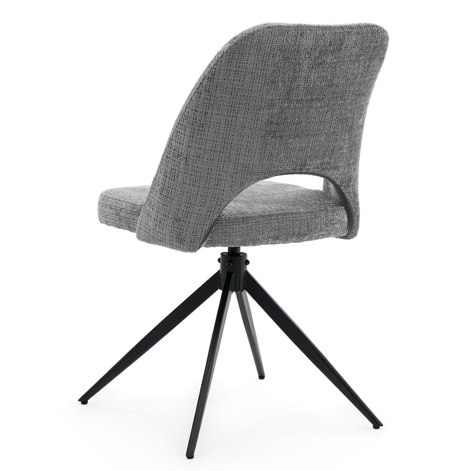 Krzesło obrotowe tapicerowane MILO II ciemny szary do salonu jadalni kuchni