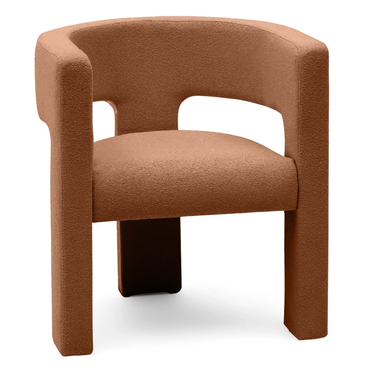 Fotel wypoczynkowy miedziany bouclé Tiana