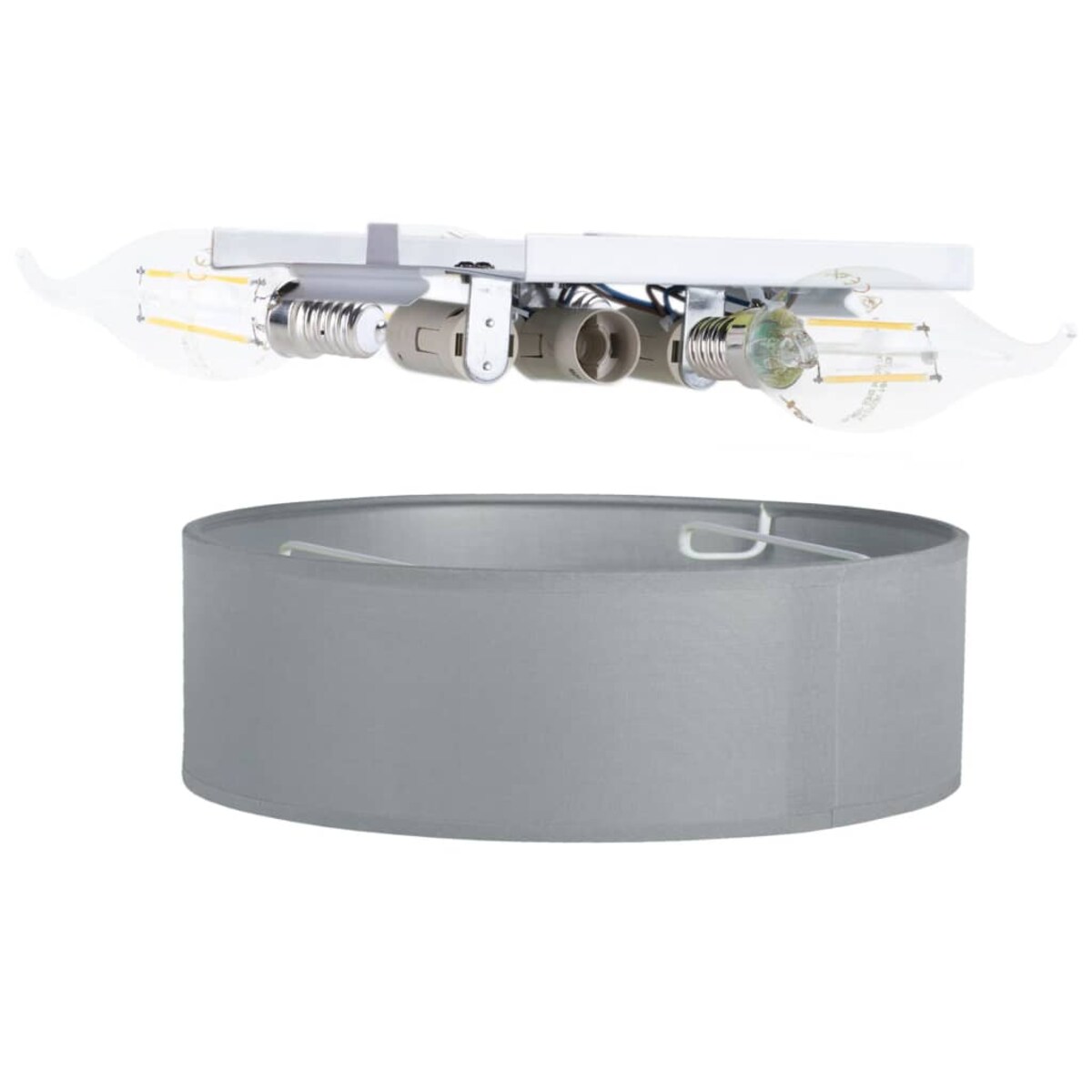 Smartwares Lampa sufitowa, 40x40x10 cm, szara