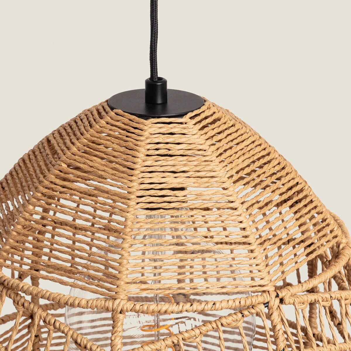Lampa pogłogowa z plecionym kloszem Beyavo 166 cm