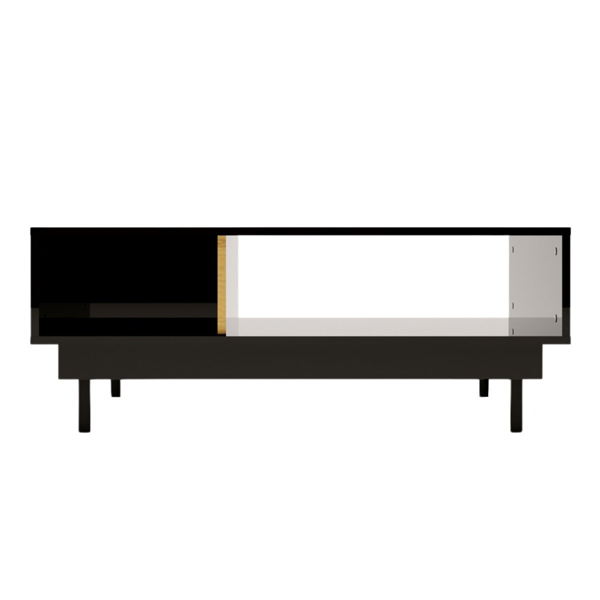 Elegancki czarny stolik Dancan ARTEMISA ze złotymi dodatkami