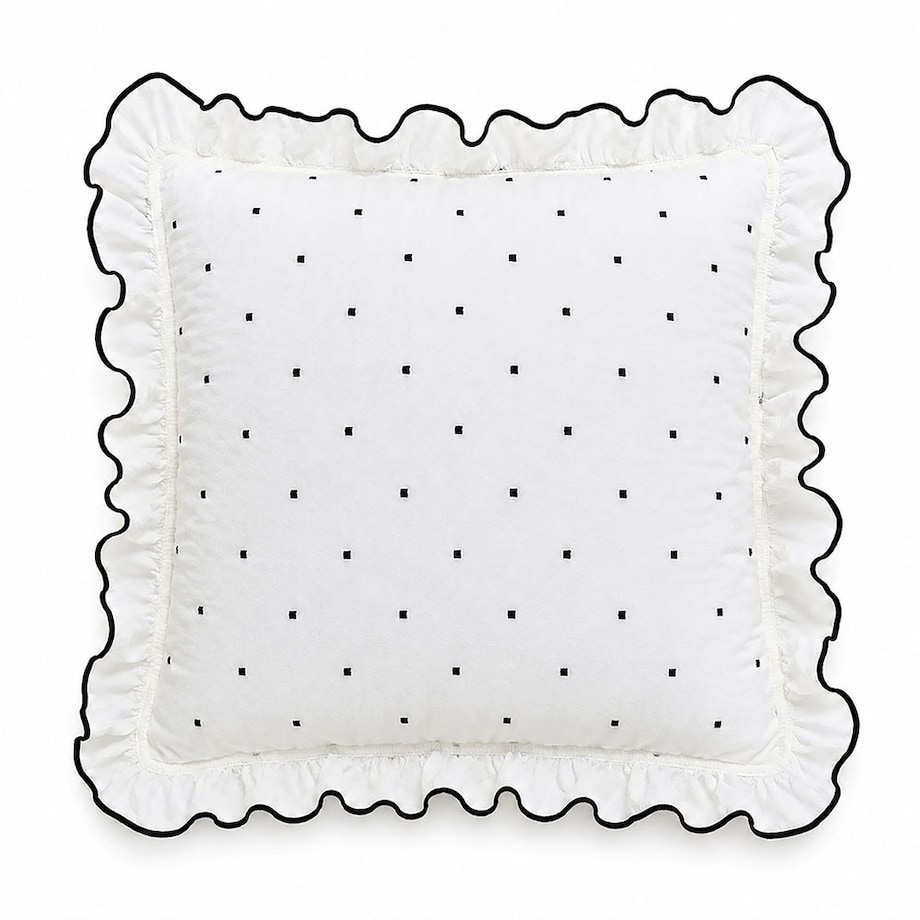Komplet 2x Poszewka na poduszkę 40x40 Point Exclusive, w kropki, biała, Darymex