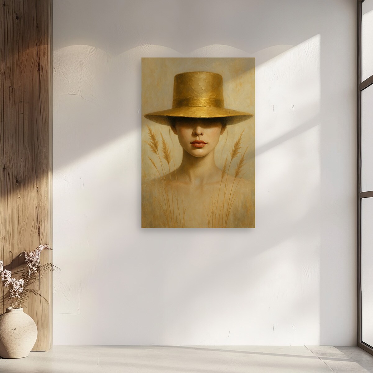 Obraz na płótnie Złoty Kapelusz 70cm x 90cm