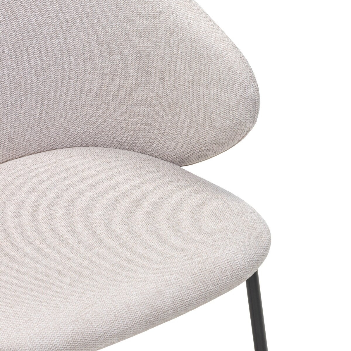 Krzesło tapicerowane jasnoszare/czarne nogi