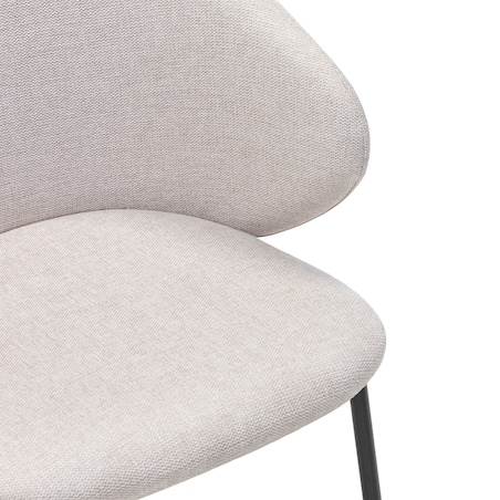 Krzesło tapicerowane jasnoszare/czarne nogi