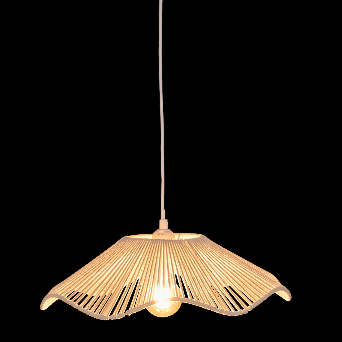 Lampa wisząca GALT, Ø 38 cm, kolor biały, stal nierdzewna