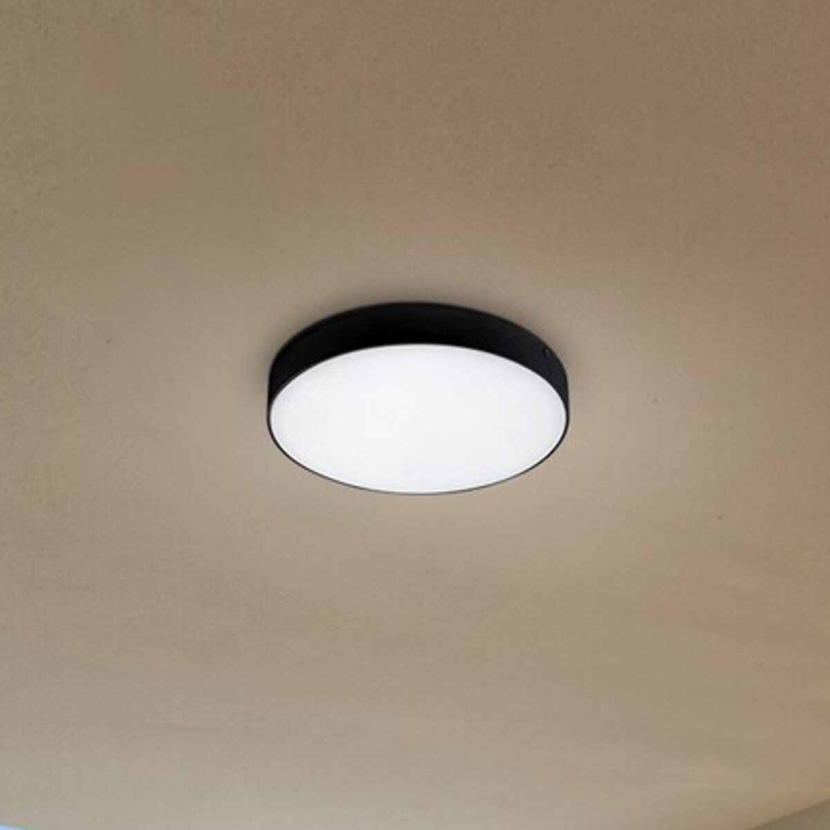 Łazienkowa LAMPA plafon TARTU 7897 Rabalux metalowa OPRAWA sufitowa LED 18W 2800K - 6000K plafoniera okrągła IP44 czarna