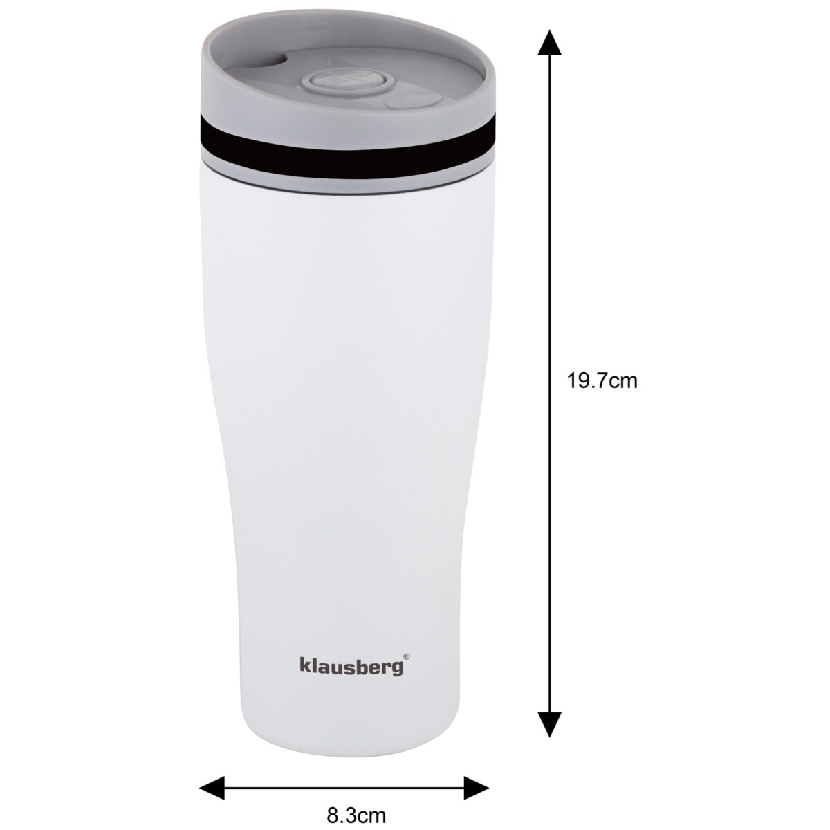 Kubek termiczny 380ml KLAUSBERG biały