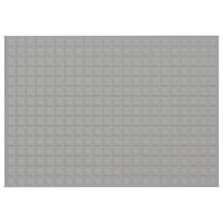 vidaXL Koc obciążeniowy, szary, 155x220 cm, 11 kg, tkanina