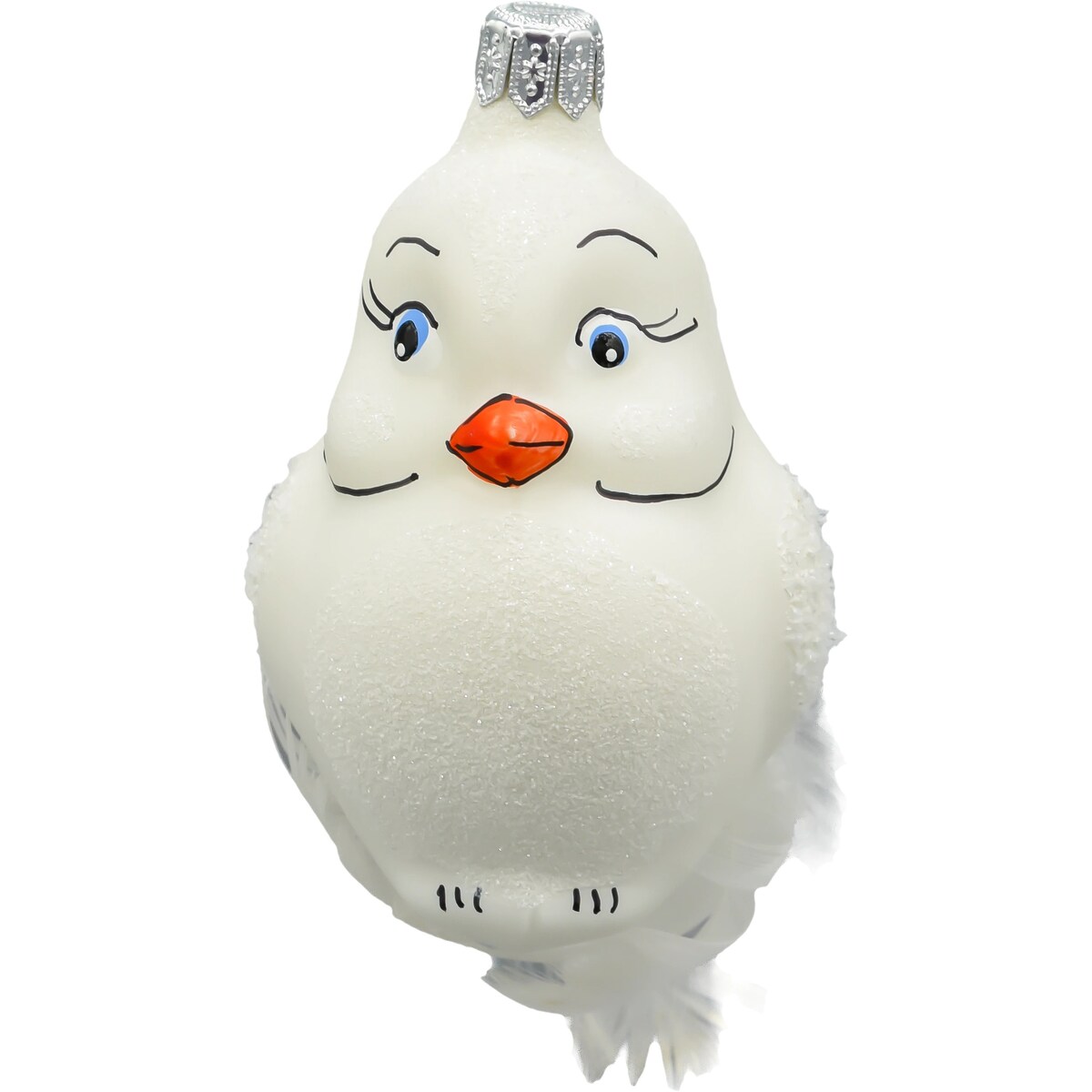 Bombka choinkowa: Gołębica z piórkami: biała