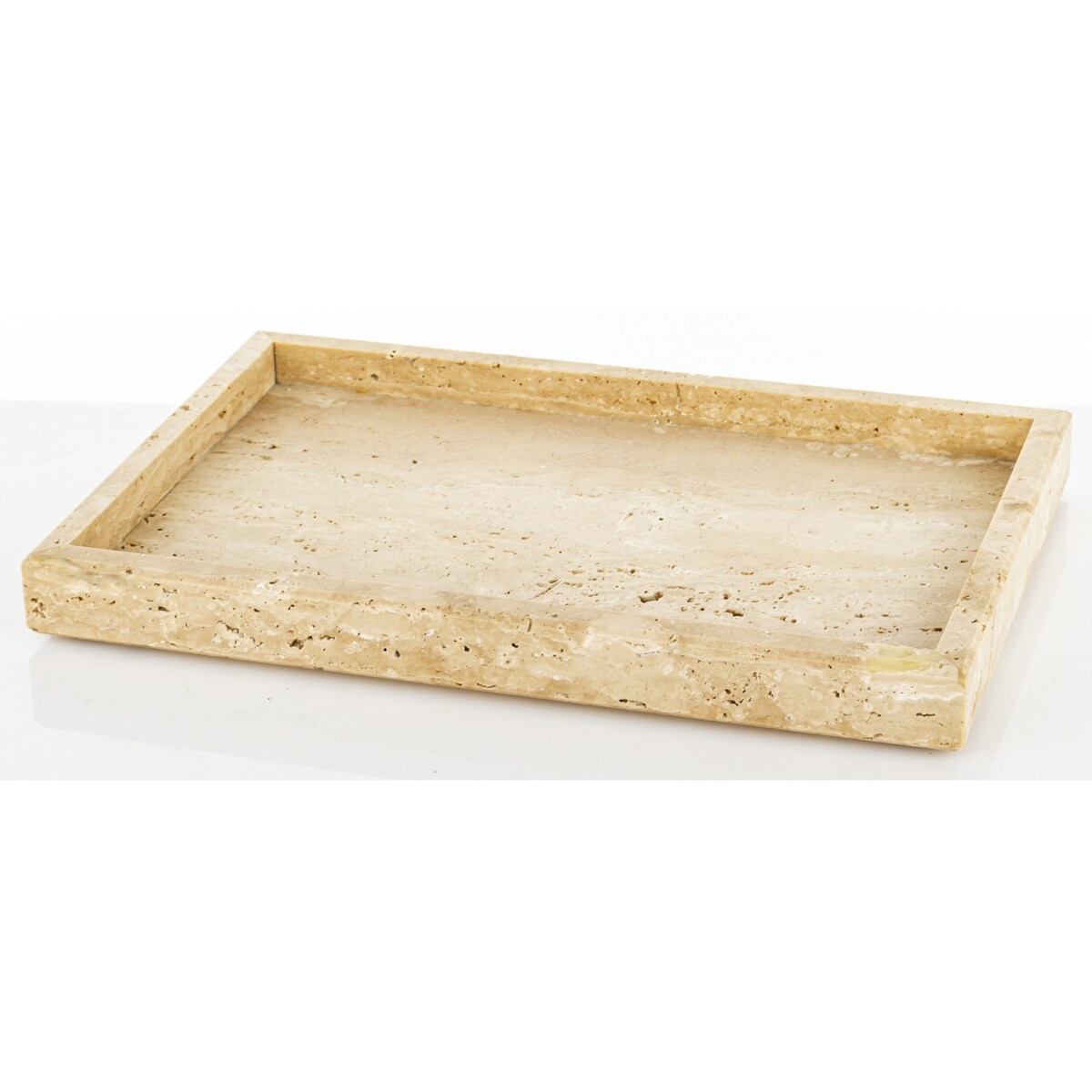 Taca dekoracyjna z trawertynu 30x20x3 cm VANTIERA