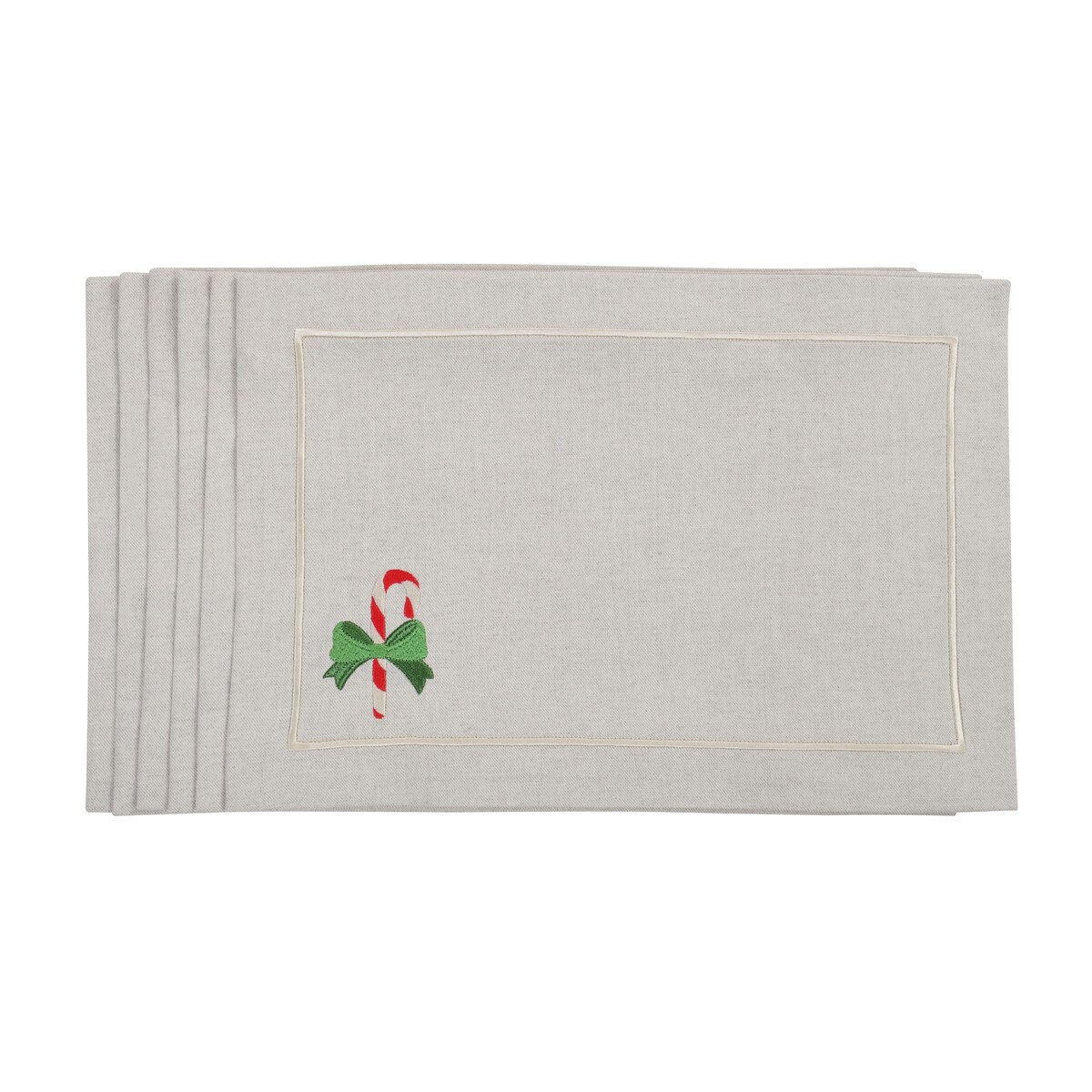 Podkładki Candy Cane Joyful Christmas Mirha – komplet 6 szt.