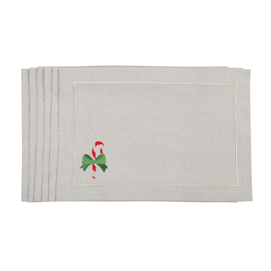 Podkładki Candy Cane Joyful Christmas Mirha – komplet 6 szt.