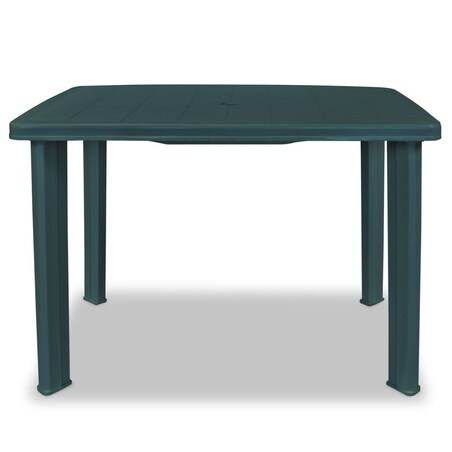 vidaXL Stół ogrodowy, zielony, 101 x 68 x 72 cm, plastikowy