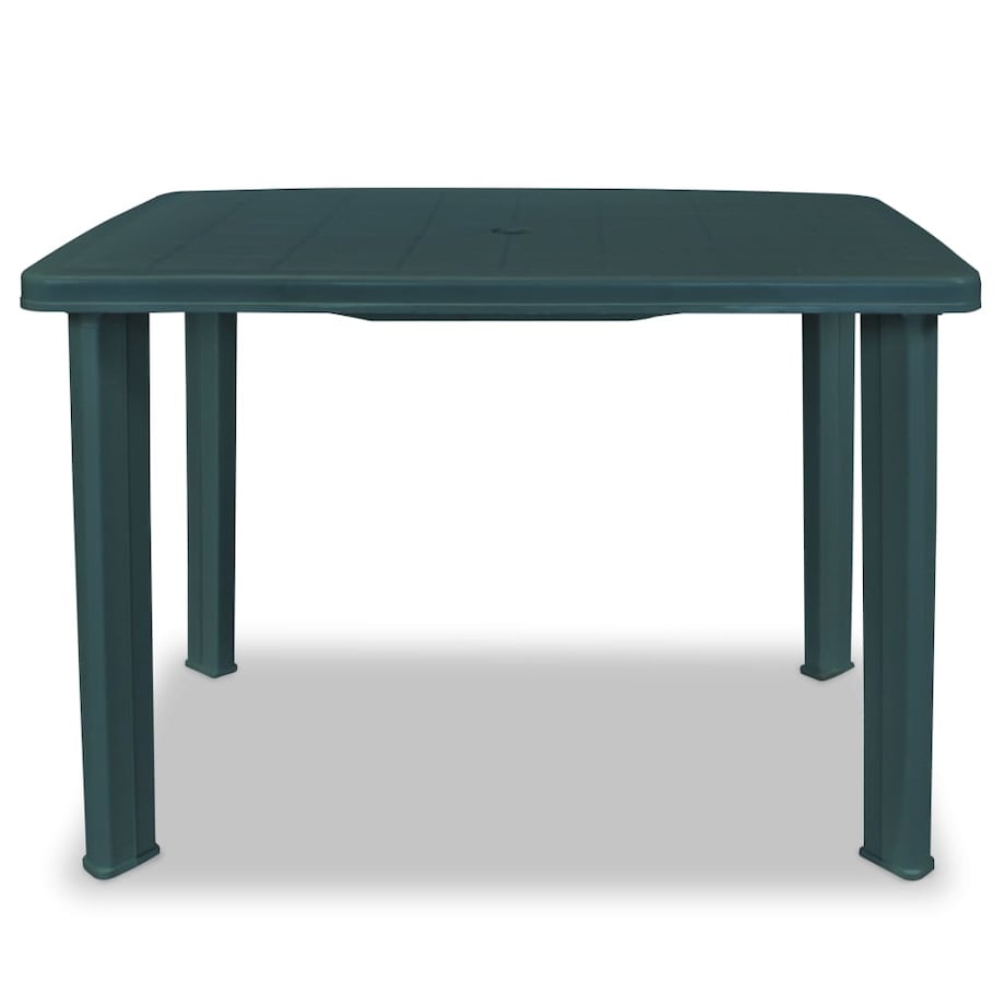 vidaXL Stół ogrodowy, zielony, 101 x 68 x 72 cm, plastikowy
