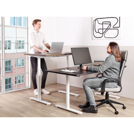 Biurko regulowane Elektryczny 120 x 72 cm Czarny DESTINAS