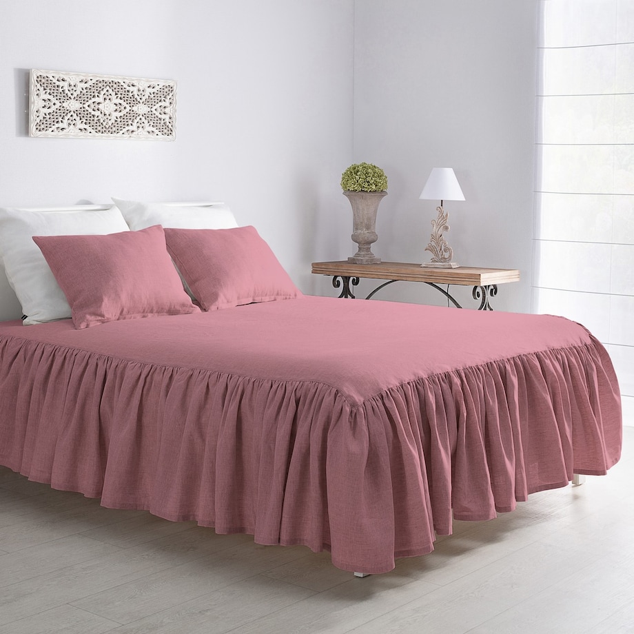 Narzuta na łóżko 160x200 frilly pink 160x210