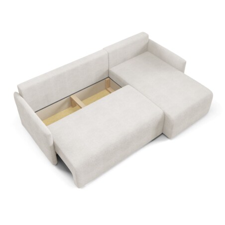 Narożnik z funkcją spania VALIA i pojemnikiem na pościel, grafitowy