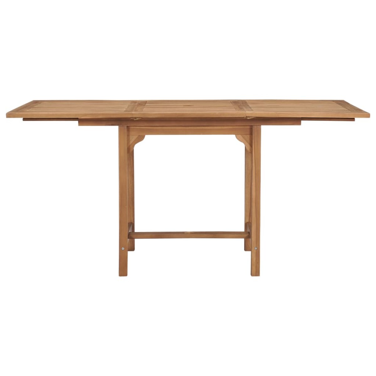 vidaXL Rozkładany stół ogrodowy, (110-160)x80x75cm, lite drewno tekowe
