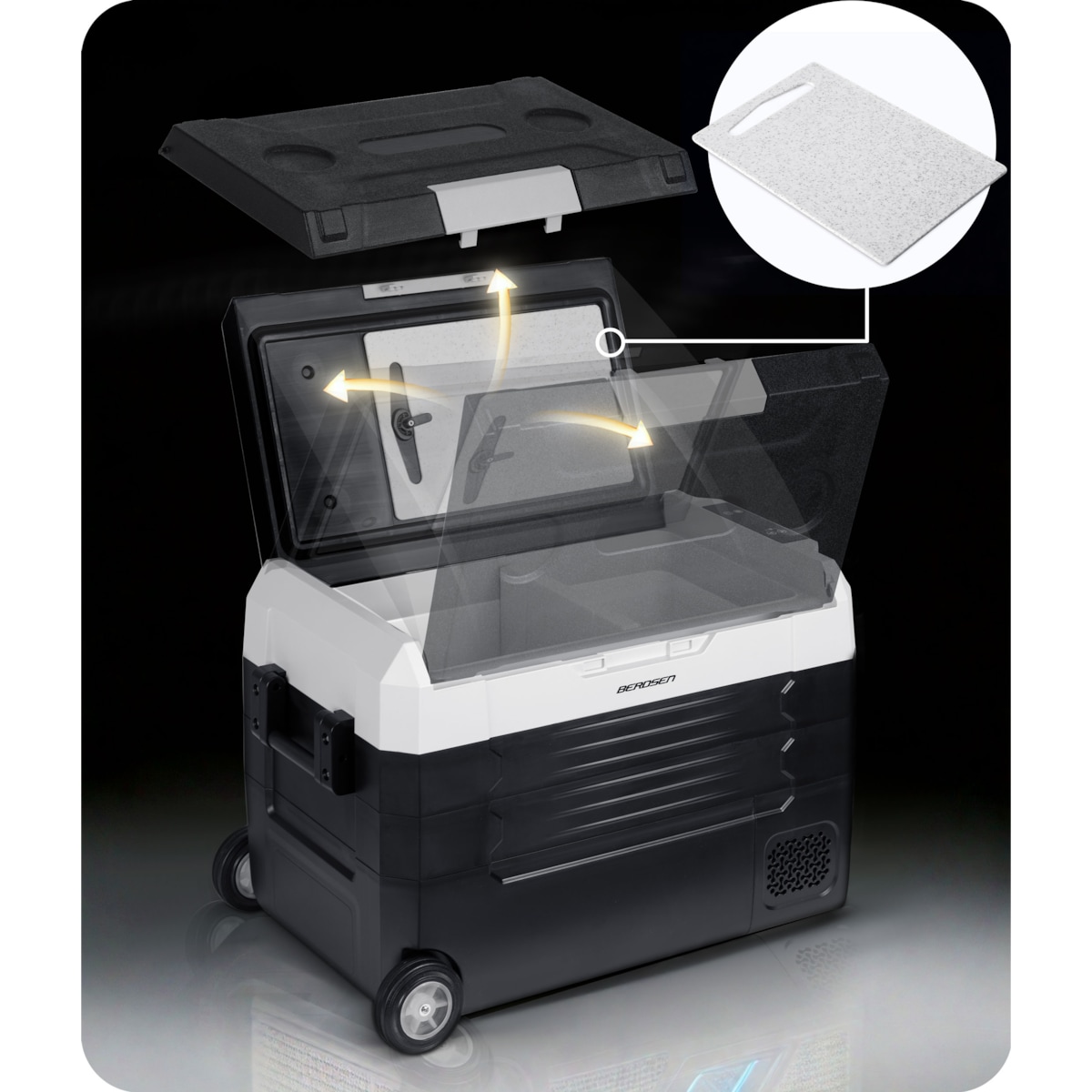 Lodówka turystyczna kompresorowa samochodowa zamrażarka Berdsen 12V 100-240V 40l