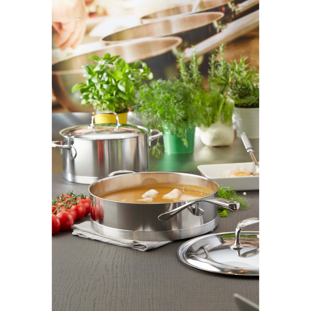 Rondelek niski z 2 uchwytami Demeyere Atlantis 7 - 2.8 ltr