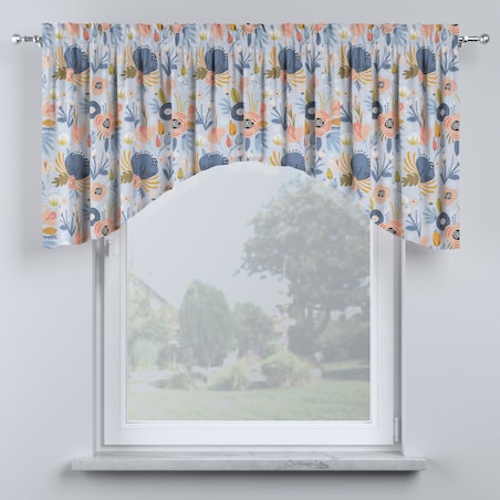 Lambrekin łuk 250x75 niebieski