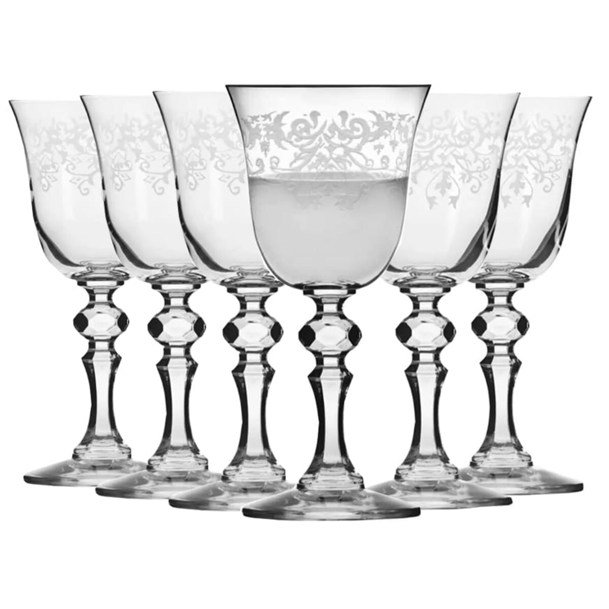 Kieliszki do Wina Białego Szampana Krista Deco 6 x 150 ml Krosno Zestaw