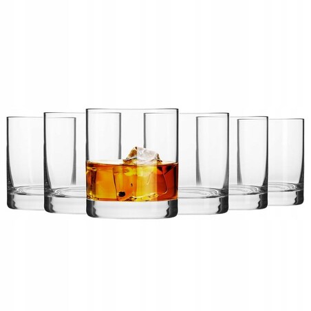 Krosno 6 x Szklanki do Whisky Blended 300 ml Klasyczne Proste Zestaw Prezent