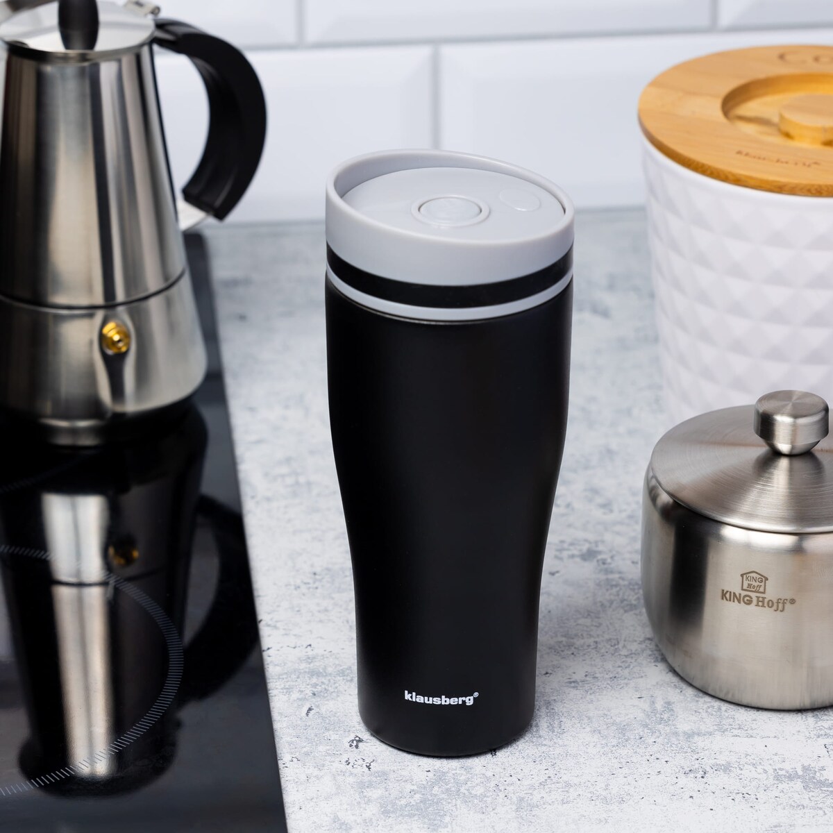 Kubek termiczny 380ml KLAUSBERG czarny
