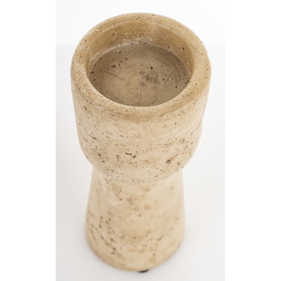 Świecznik cementowy 15x6x6 cm TORING-2 beżowy